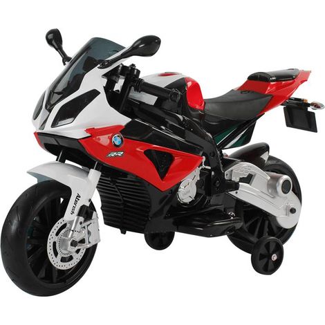 MOTO ELETTRICA PER BAMBINI BMW RR 12 V NERO E ROSSO