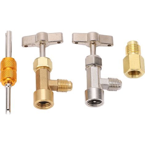 Kit de réparation de ligne CA avec adaptateur et outil d'extraction de noyau pour robinet à perforation unique auto-obturant R134A (1/5)