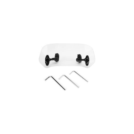 Eosnow,Extension de pare-brise de moto rehausser le pare-brise réglable vent pluie déflecteur d'air ajouter sur l'écran de becquet (transparent) (1/4)