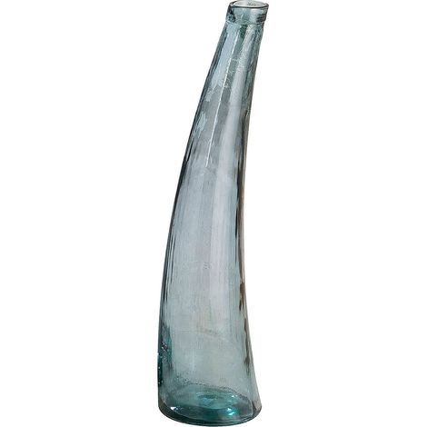 Vase Corno pétrole en Verre recyclé Fabrication européenne H 80 cm Ø 20 cm 39197 (1/2)