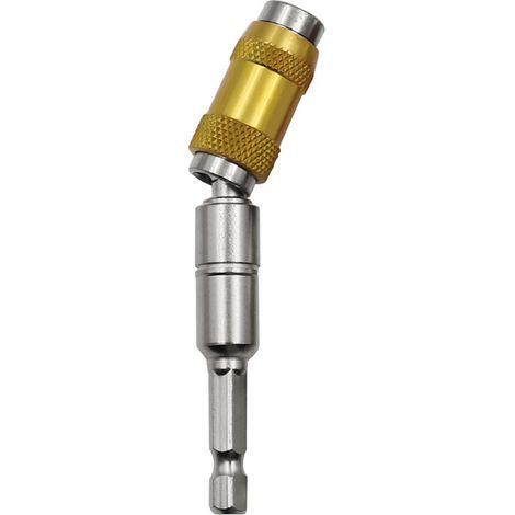 1/4" Sechskant-Magnet-Drehbit-Schnellwechsel-Pilotbit-Drehbithalter für enge Stellen, Magnet-Bithalter (Gelb + Silber)