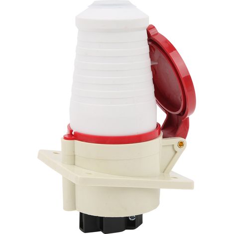Ensemble de prises industrielles encastrées 5 broches triphasées 380/415 V 32 A 3P+N+T IP44, boîtier isolé, montage en 6 h