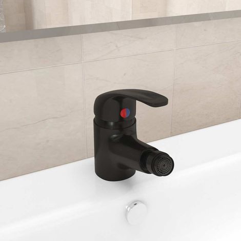 Robinet mitigeur de bidet de salle de bain, noir, 13 x 12 cm