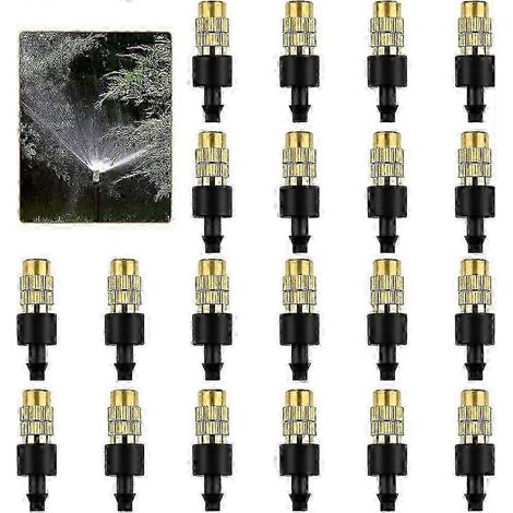 20 Pcs Brass Spray Nozzle Adjustable Watering Head for Garden Irrigation Sprinkler Atomizer Edition 0813 (1/5)