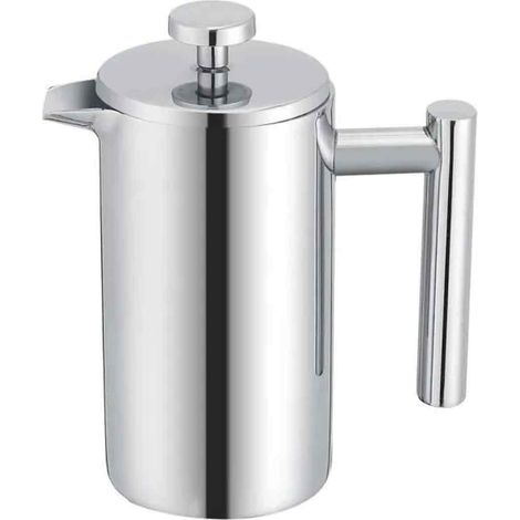 Cafetière à piston à double paroi en acier inoxydable (avec filtre en papier), 350 ml (1/5)