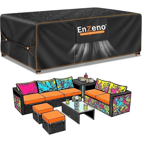 Garden Table Cover, Outdoor Living Room Cover, 220 x 120 x 74 cm (1/5)