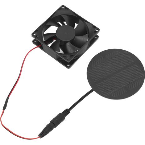 Ventilateur d'extraction solaire 10 W avec panneau solaire monocristallin en silicium, kit de ventilation pour abri pour animaux, poulailler, camping-car ou serre. (1/5)