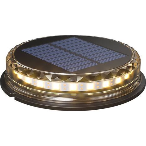 Toivize-Lampe solaire encastrable - Étanche IP68 - Coque PC robuste - Lumière chaude 17 LED pour jardin allée extérieur (1/5)