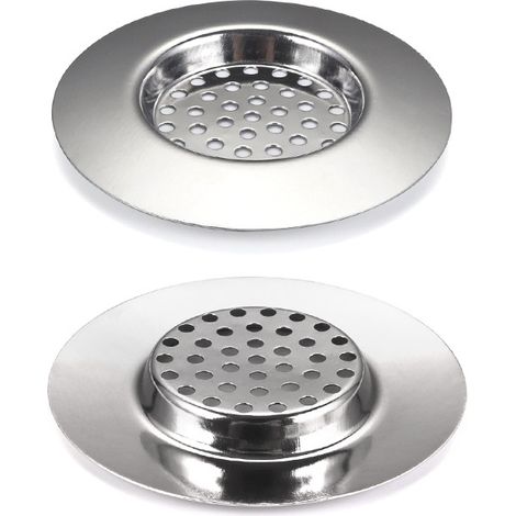 Filtro per scarico a pavimento in acciaio inox, raccogli capelli per lavello (confezione da 4) Modello 1 (1/4)
