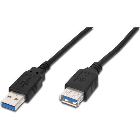 Cable de extensión DIGITUS USB 3.1 Gen.1 SuperSpeed de 5 Gbps USB A/USB A M/F Negro 3 m (1/2)