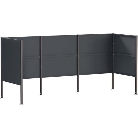Pantalla para contenedor de basura 249 x 85 x 113 cm Acero vidaXL