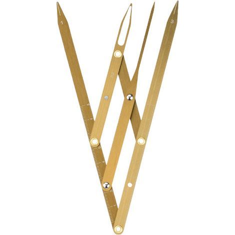 Goldener Edelstahl-Augenbrauenkompass, faltbar, präzise zur Bestimmung des goldenen Schnitts der Augenbrauen, professionelles Messinstrument. (1/5)