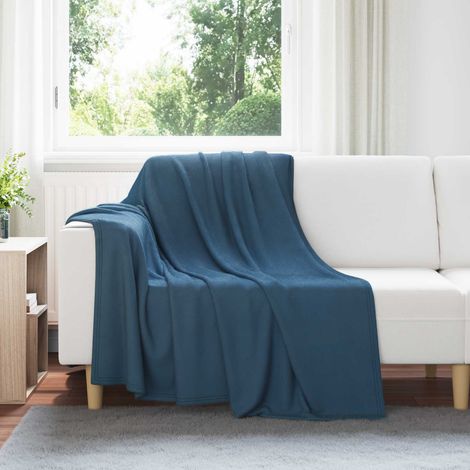 Wohndecken 6 pcs Marineblau 200 x 150 cm Fleece