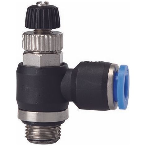 Robinet d'arręt raccord pneumatique Serie Abluftdros.G1/4 Tuyau Ř 6 RIEGLER (1/3)