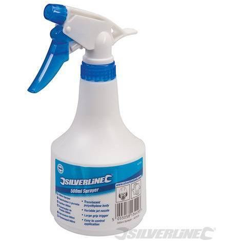 Nebulizzatore spray in plastica 500 ml Silverline ugello a getto variabile