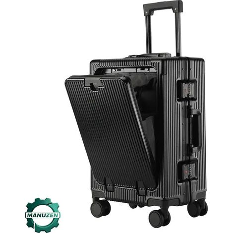 Manuzen - Valise Cabine Ouverture Frontale Roulante Grande Capacité USB Porte Gobelets (1/2)