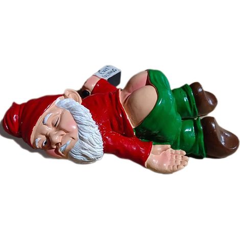 Nain de Jardin - Statue Résine Extérieure - Décoration Pelouse Jardin Terrasse - 15 x 10,5 x 3,8 cm - 1 Pièce