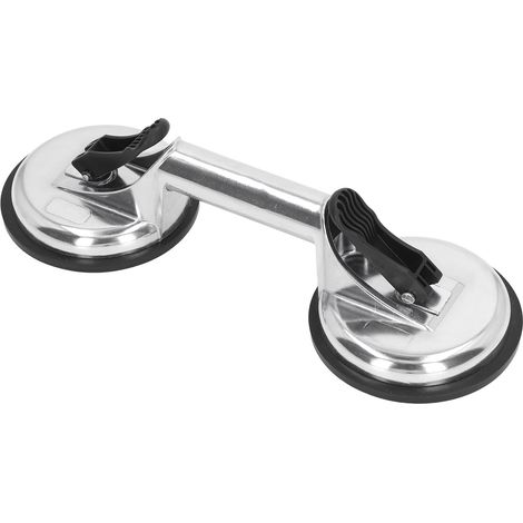 Ventouse en alliage d'aluminium pour carrelage en verre, pince simple, pince double, outil de succion et de manipulation robuste pour la réparation vibratoire des bosses de carrosserie blanches. (1/5)