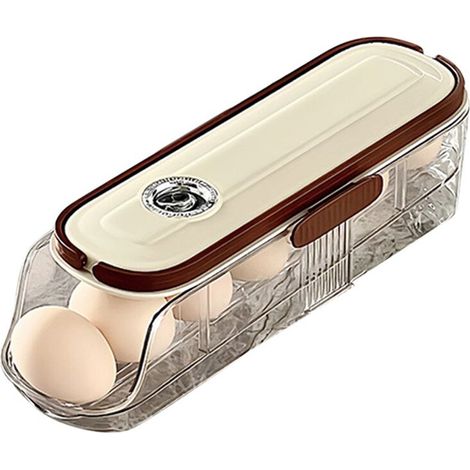 Boîte de Rangement Automatique à Capacité pour Œufs, Réfrigérateur, Support de Conservation des Œufs, Ustensiles de Cuisine Ménagers A (1/3)