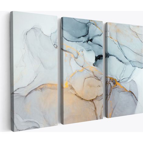 Tableau triptyque - Effet marbré (1/4)