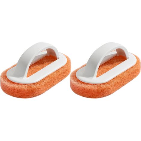 2X Cuisine Nettoyage Salle de Bains Toilette Verre Mur Nettoyage Brosse de Bain Poignée en Plastique 2