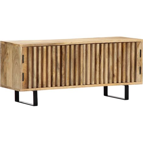 vidaXL Meuble TV 90x30x40 cm Bois de manguier massif (1/5)