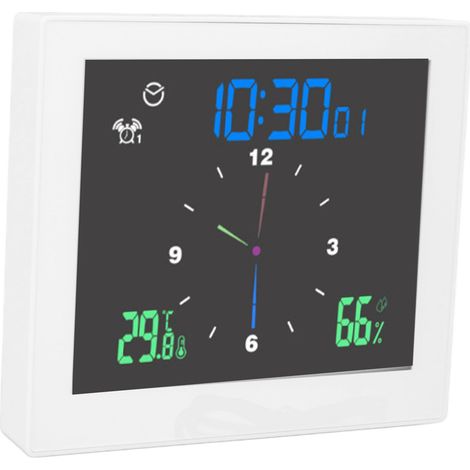 Hygromètre-thermomètre numérique 5 pouces pour intérieur avec rétroéclairage, étalonnage précis, étanchéité IP65, blanc (1/5)