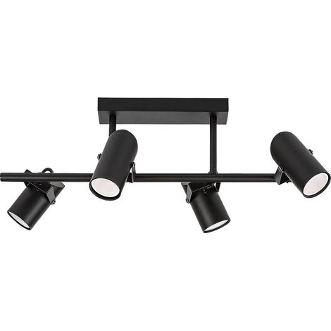 Plafonnier noir 4 spots orientables GU10 Maximilian (1/5)