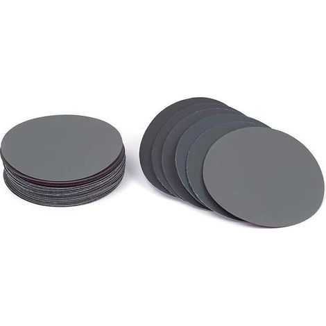 Disques de Ponçage à l'eau Ronds secs et Humides Grain 600/800/1000/1200/1500/2000 Crochet et Boucle Disque de Papier Abrasif Feuille de Sable 30pcs / lot 3 Pouces 75mm Ensemble Varié (1/5)