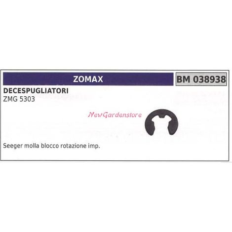 Seeger molla blocco rotazione ZOMAX decespugliatore ZMG 5303 038938