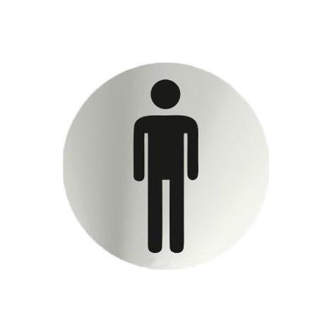 Cartel informativo redondo de acero inoxidable Servicio Masculino Ø70mm SEKURECO (1/2)