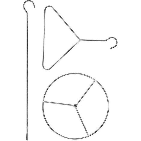 Kit de grille à friture pour dinde avec crochet de levage, brochette verticale en acier inoxydable pour poulet, idéal pour Thanksgiving et plus encore. (1/5)