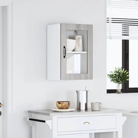 Maison Exclusive - Armario de pared para cocina puerta cristal Po