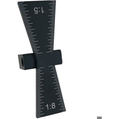 Marqueur Queue D Aronde - Aluminium Noir - Échelles 1 5 Et 1 8 - Précision 0 5 Mm - Pour Bois Tendre Et Dur - 1 Pièce (1/4)