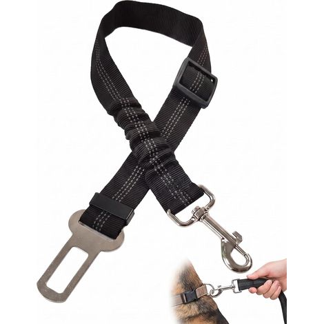 Ceinture de Sécurité pour Voiture avec Absorption des Chocs et Mousqueton pour Tous Types de Voitures, Chiens et Chats (1/5)