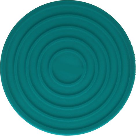Runde, hitzebeständige, dicke Silikonuntersetzer in Lebensmittelqualität für Küchen, Restaurants und Haushalte (grün). (1/5)