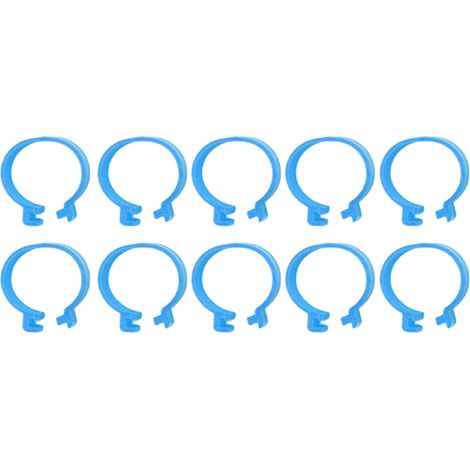100 anneaux de patte pour volaille (poulets, canards), boucles ouvertes, bleus, 16 mm (1/5)