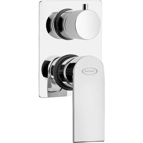 Miscelatore doccia incasso monoleva con deviatore rotativo Jacuzzi rubinetteria Twilight ottone cromato 0TI00400JA00 (1/2)