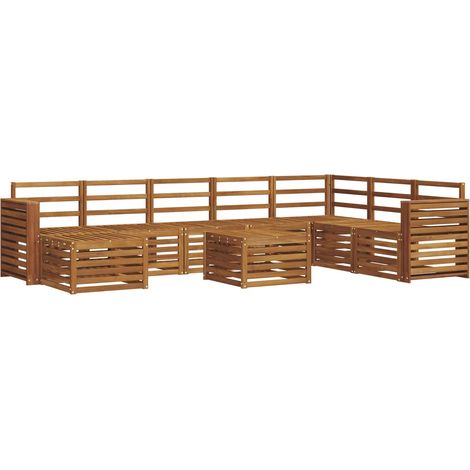 Outdoor Sofa Set 9 pcs Natural vidaXL (1/5)