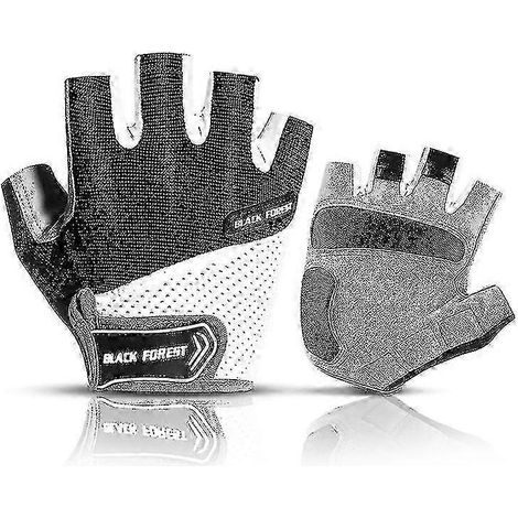 Gants de rame antidérapants sans doigts pour kayak et pêche homme et femme - Taille M - Noir (1/4)