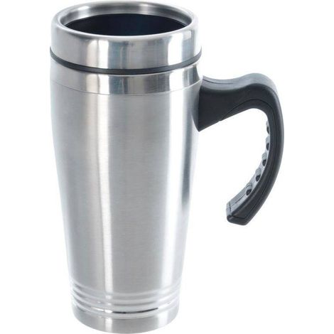Tazza termica in acciaio con manico per caffè, tè, bottiglia a tenuta stagna da 450 ml (1/4)