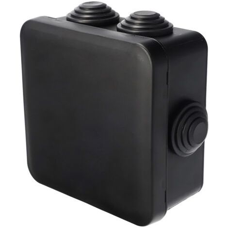 Boîte de drivation tanche en saillie, presse-étoupes, fermeture à clic 85x85x45mm IP55 noir EDO Technic (1/5)