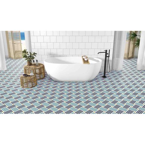 Carrelage Imitation Carreaux de Ciment DORIA Santorini 20x20cm (1/3)