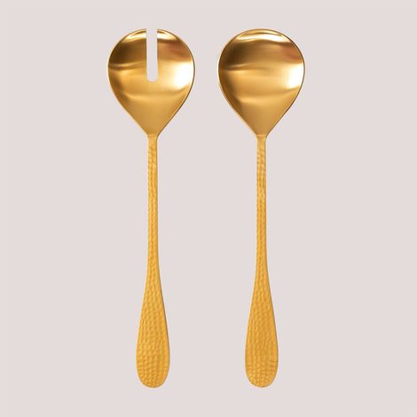 Set de 2 couverts à salade en acier inoxydable Aina SKLUM (1/5)