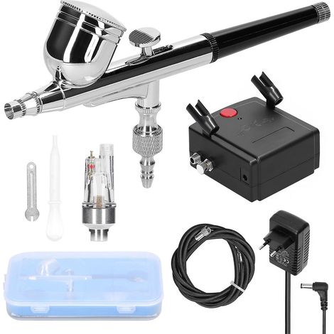 Professionelles 0,3-mm-Airbrush-Luftkompressor-Set für Modellbau, DIY-Kunstmalerei