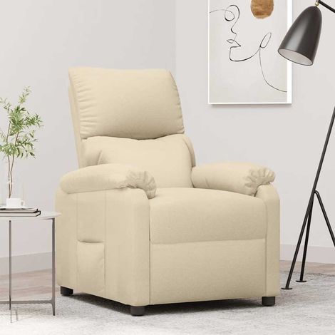 Relaxsessel Creme Stoff