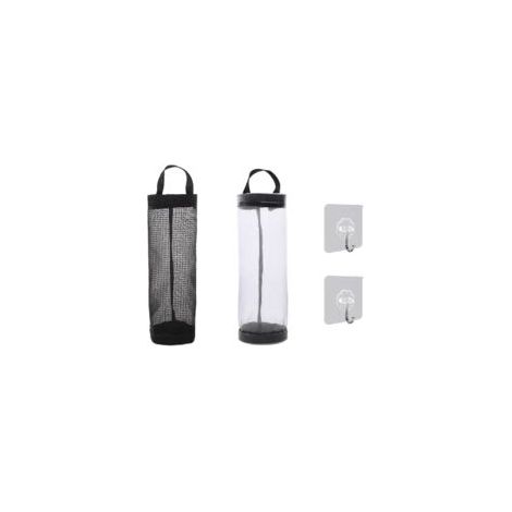 Support de Sac en Plastique, Organisateur de Sac en Filet Suspendu, Distributeur de Sac D'épicerie Pliant, Rangement pour Sac Poubelle, avec Crochets Aide de Cuisine à Domicile (1/5)