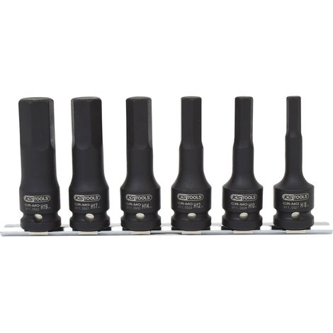 KS TOOLS 1/2" Douille à choc longue embout 6 pièces - 515.1104 (1/3)