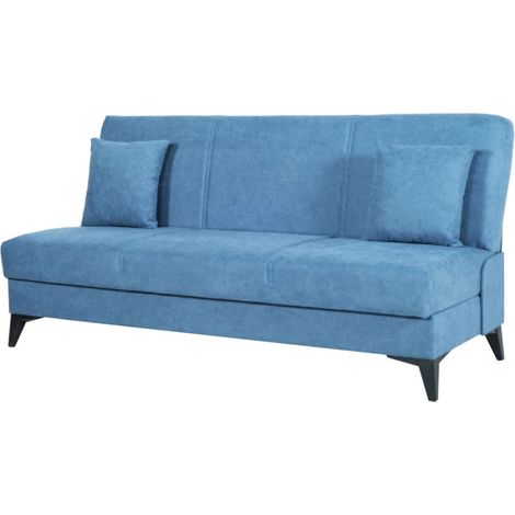 divano 3 posti bellahome "abete" blu 185x78x90 cm (1/4)