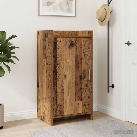 vidaXL Cabinet à chaussures avec stockage Bois ancien 48 x 36 x 92 cm (1/5)